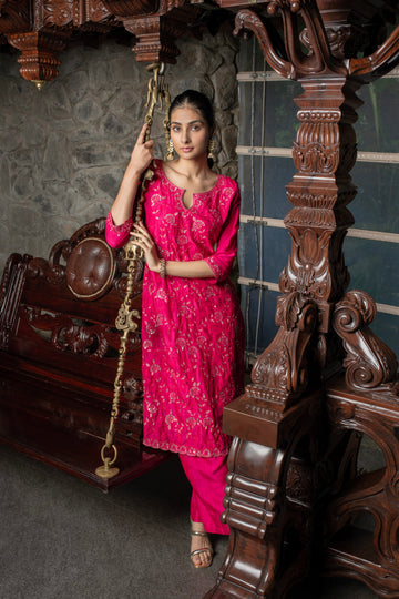 Long Handwork Suit With Pant