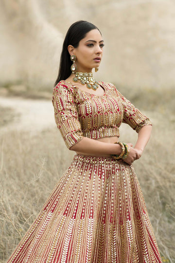 Glimmering Gota Lehenga