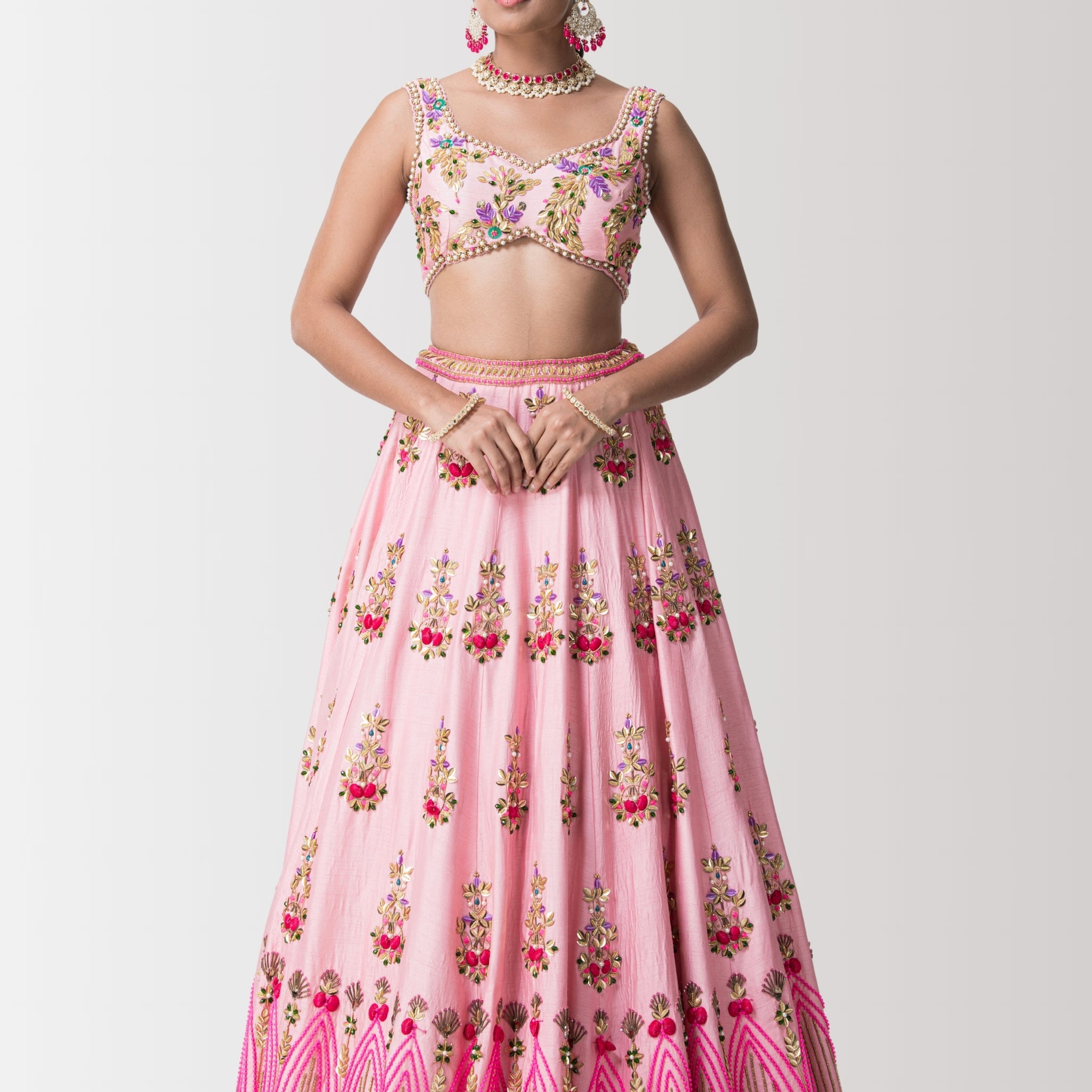 Baby Pink Handwork Lehenga