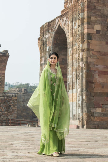 Green Gota Patti Suit
