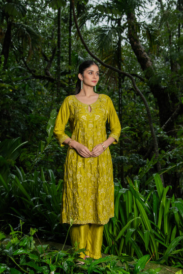 Long Handwork Suit With Pant