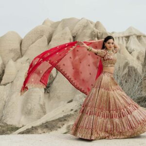 Glimmering Gota Lehenga