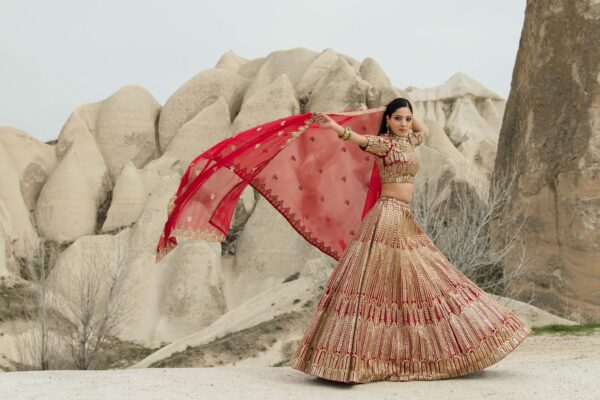 Glimmering Gota Lehenga