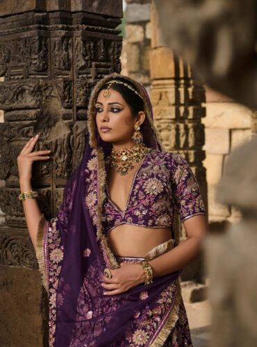 Purple Bridal Lehenga