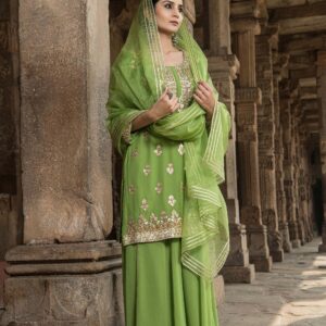 Green Gota Patti Suit