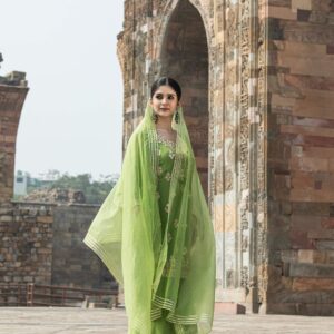 Green Gota Patti Suit