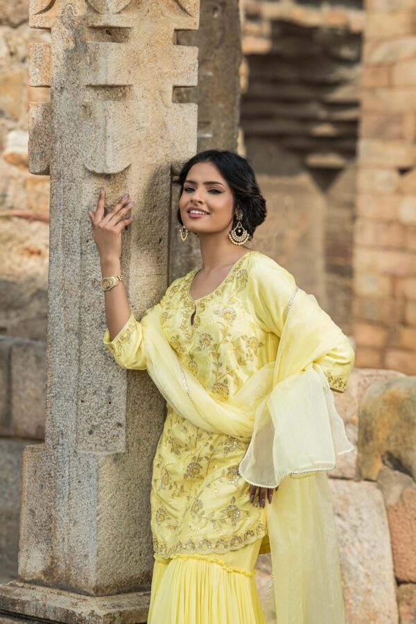 Yellow Embroidery Suit