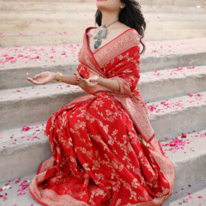 Red Banarasi Saree