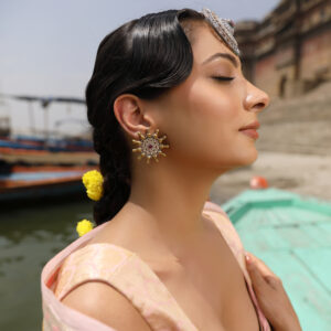 Baby Pink Banarasi Saree In Silk