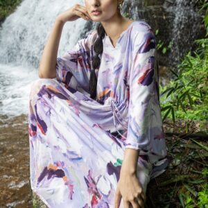 Printed Crepe Kaftan